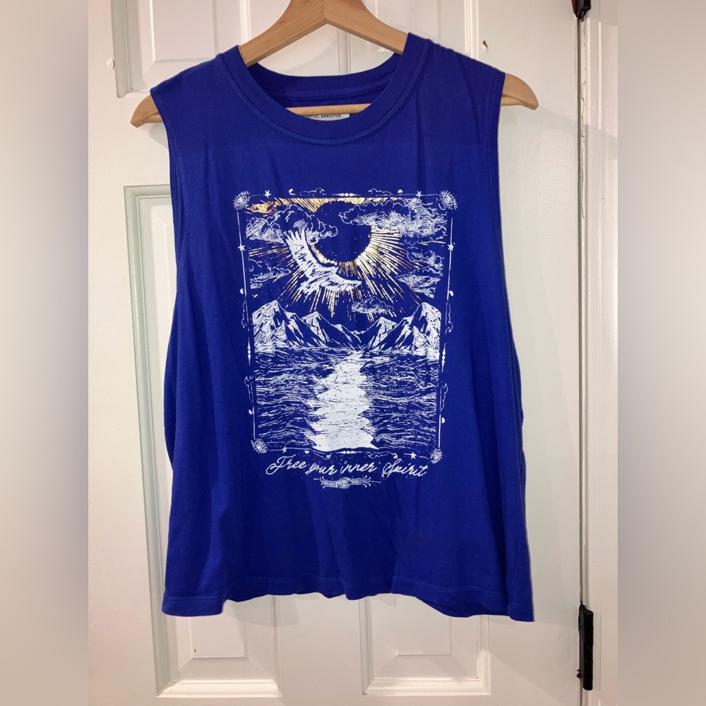 NWOT - Spiritual Gangster - Blue Graphic Muscle Tee - M